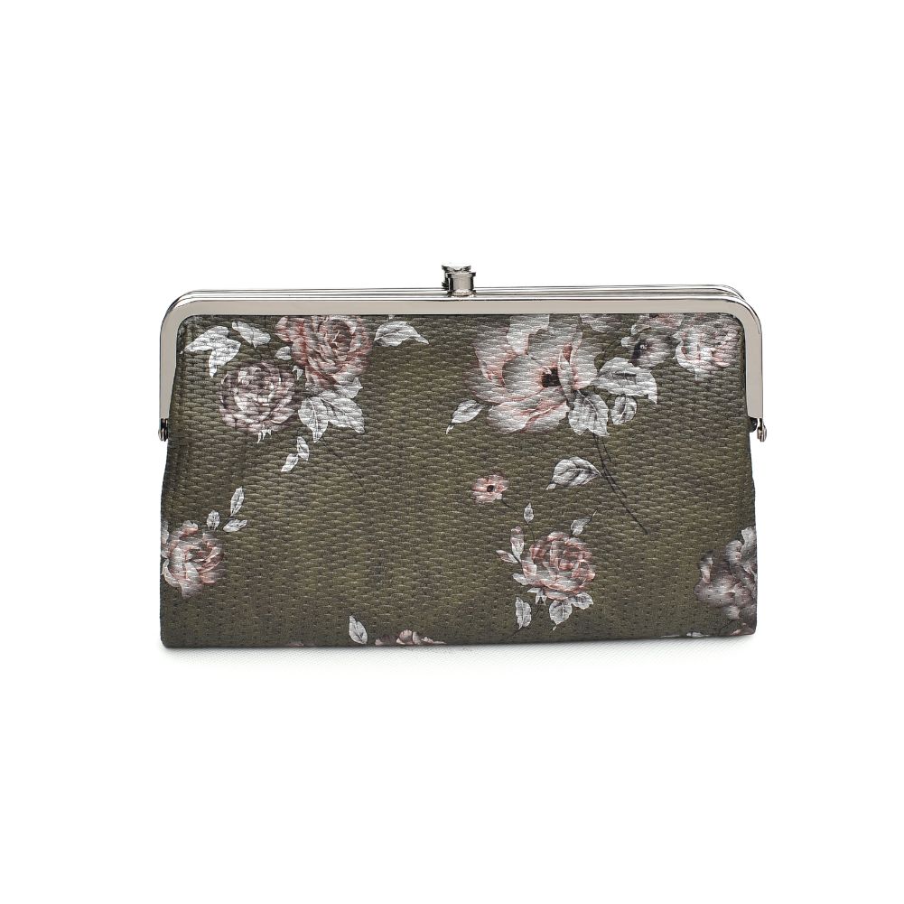 Product Image of Urban Expressions Sandra Floral Wallet 840611151674 View 3 | Olive