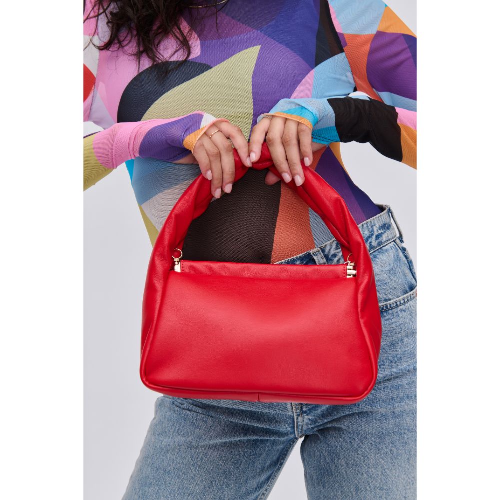 Woman wearing Red Urban Expressions Lucie Crossbody 840611114327 View 1 | Red