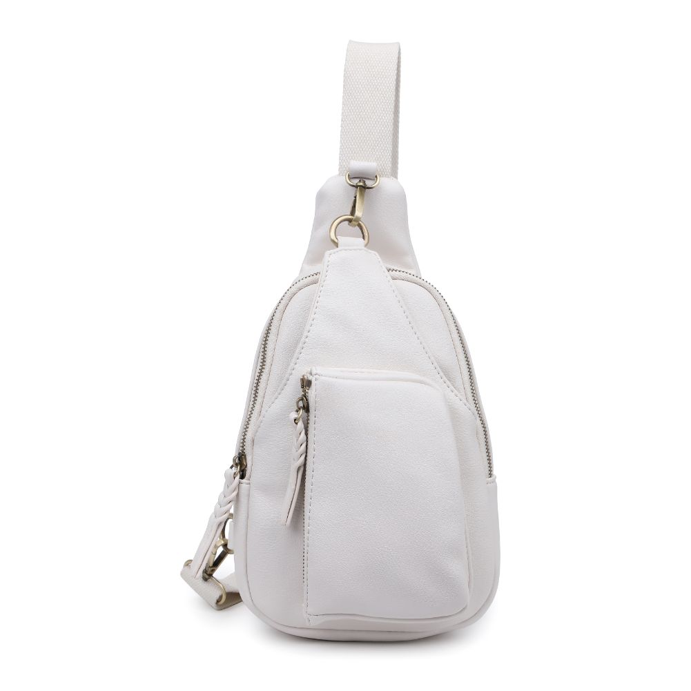 Product Image of Urban Expressions Wendall Sling Backpack 840611107237 View 5 | Ivory