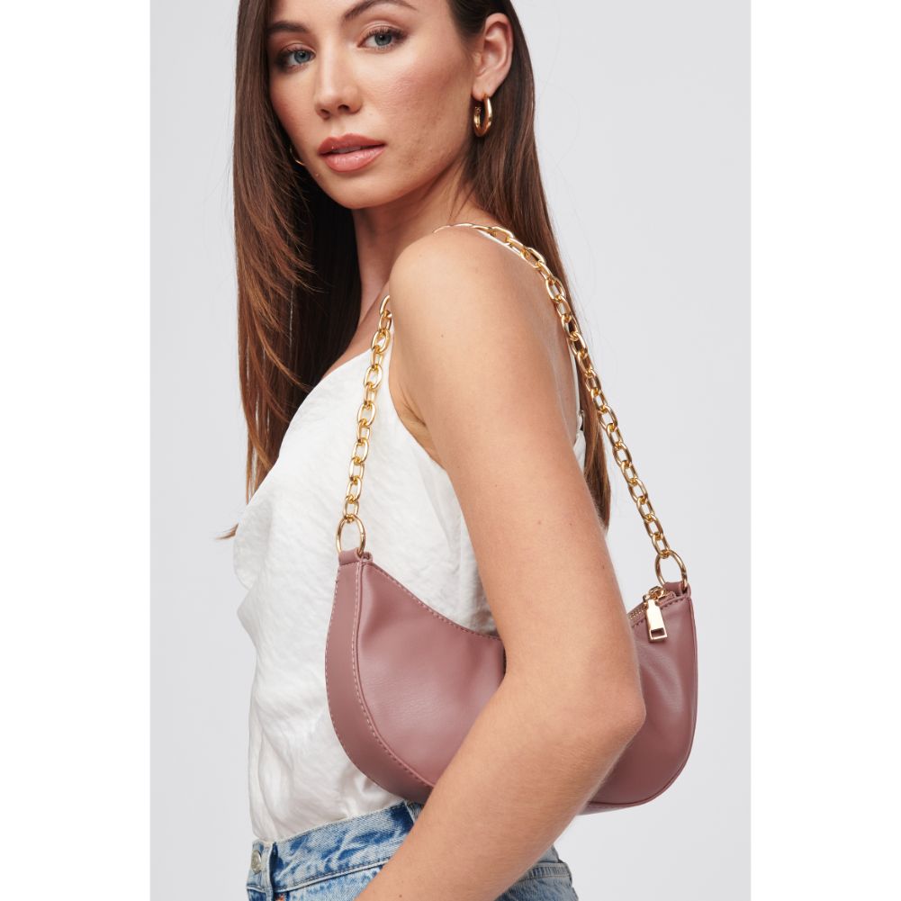 Woman wearing Mauve Urban Expressions Paige Crossbody 818209017084 View 2 | Mauve