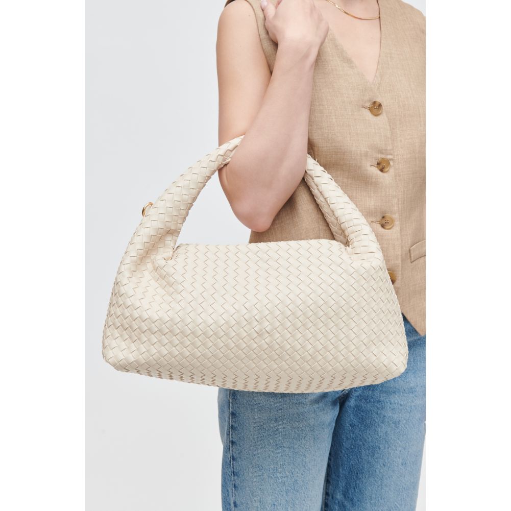 Woman wearing Ivory Urban Expressions Trudie Shoulder Bag 840611107763 View 4 | Ivory