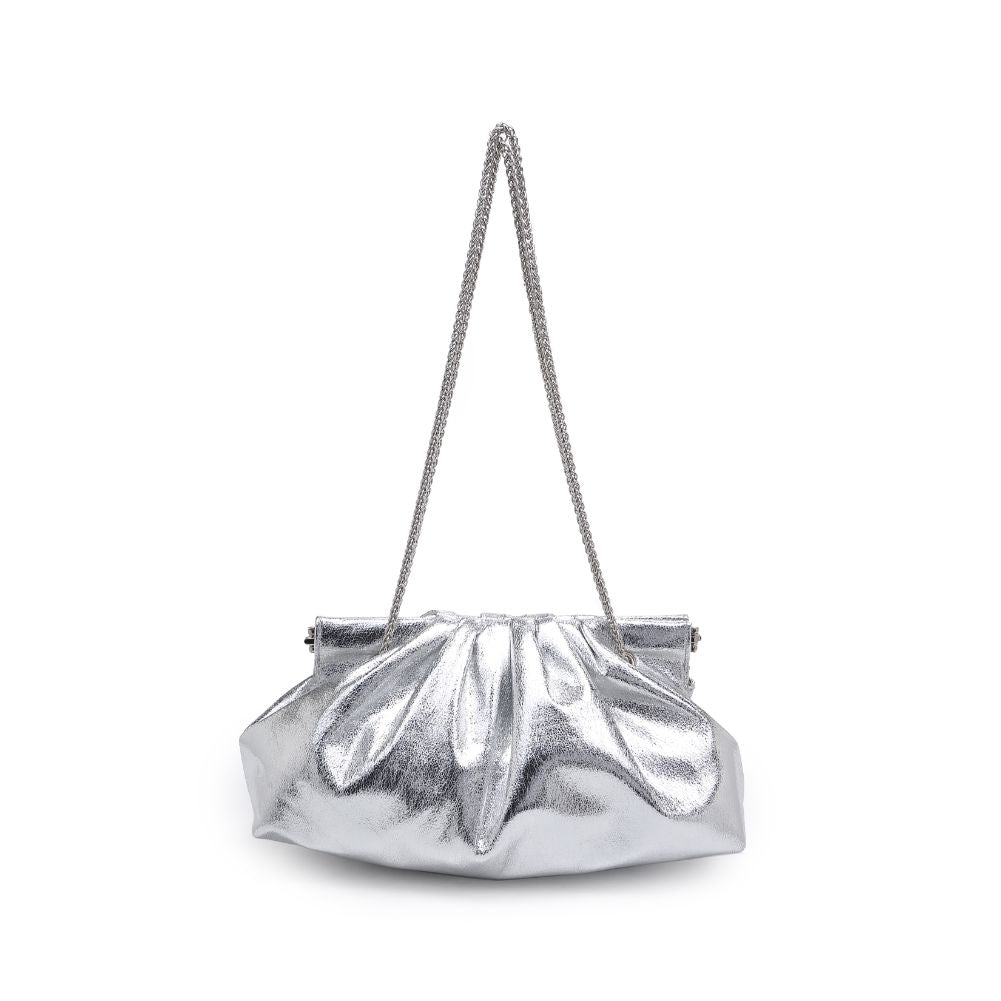 Product Image of Urban Expressions Kacey Clutch 840611128003 View 5 | Shiny Silver