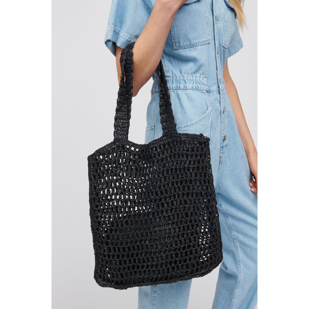 Woman wearing Black Urban Expressions Bouvet Tote 818209016971 View 2 | Black