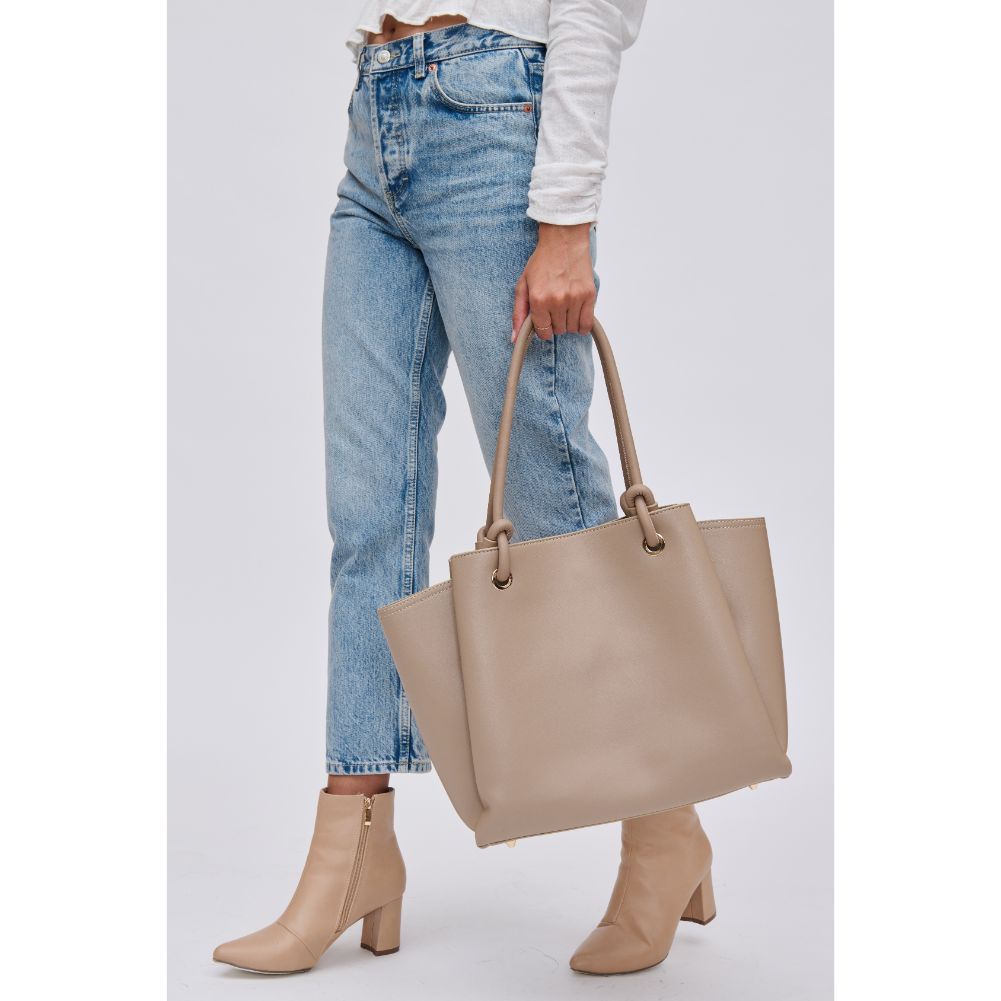 Woman wearing Clay Urban Expressions Brielle Tote 840611115164 View 2 | Clay