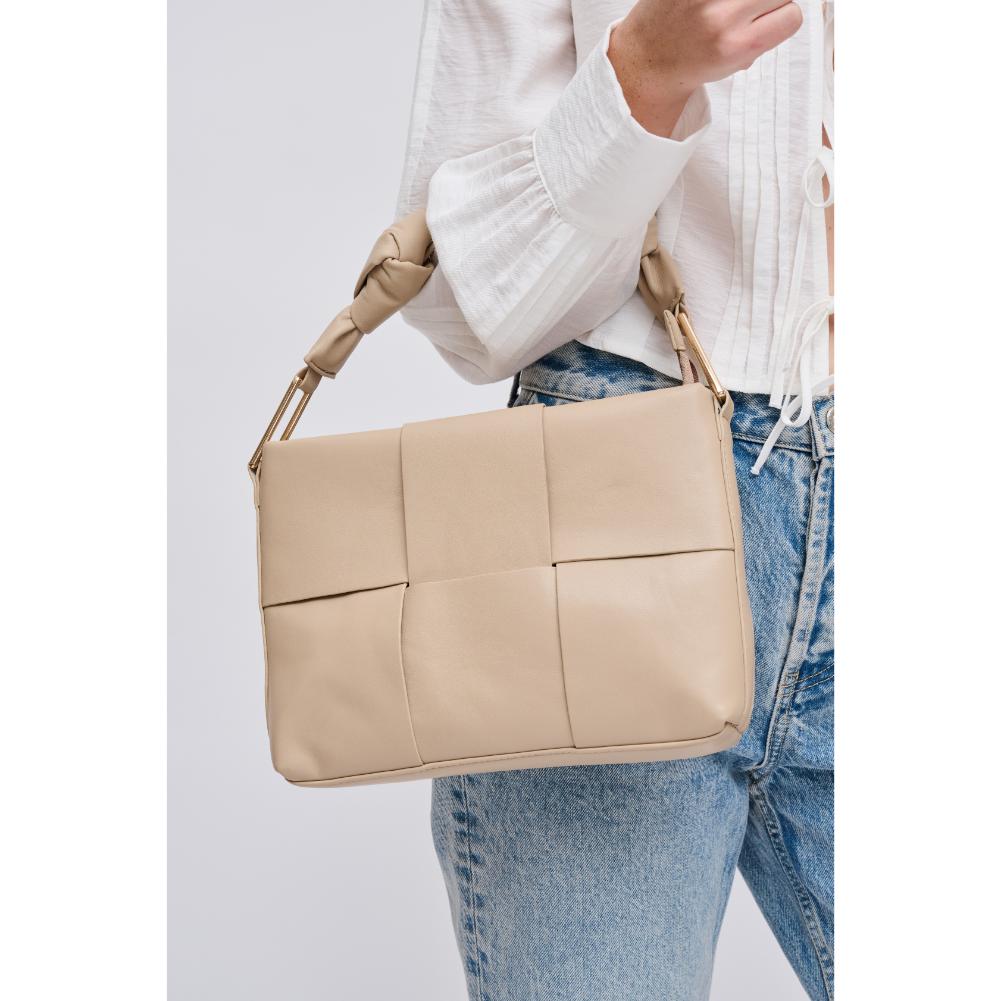 Woman wearing Camel Urban Expressions Jane Crossbody 840611123770 View 1 | Camel