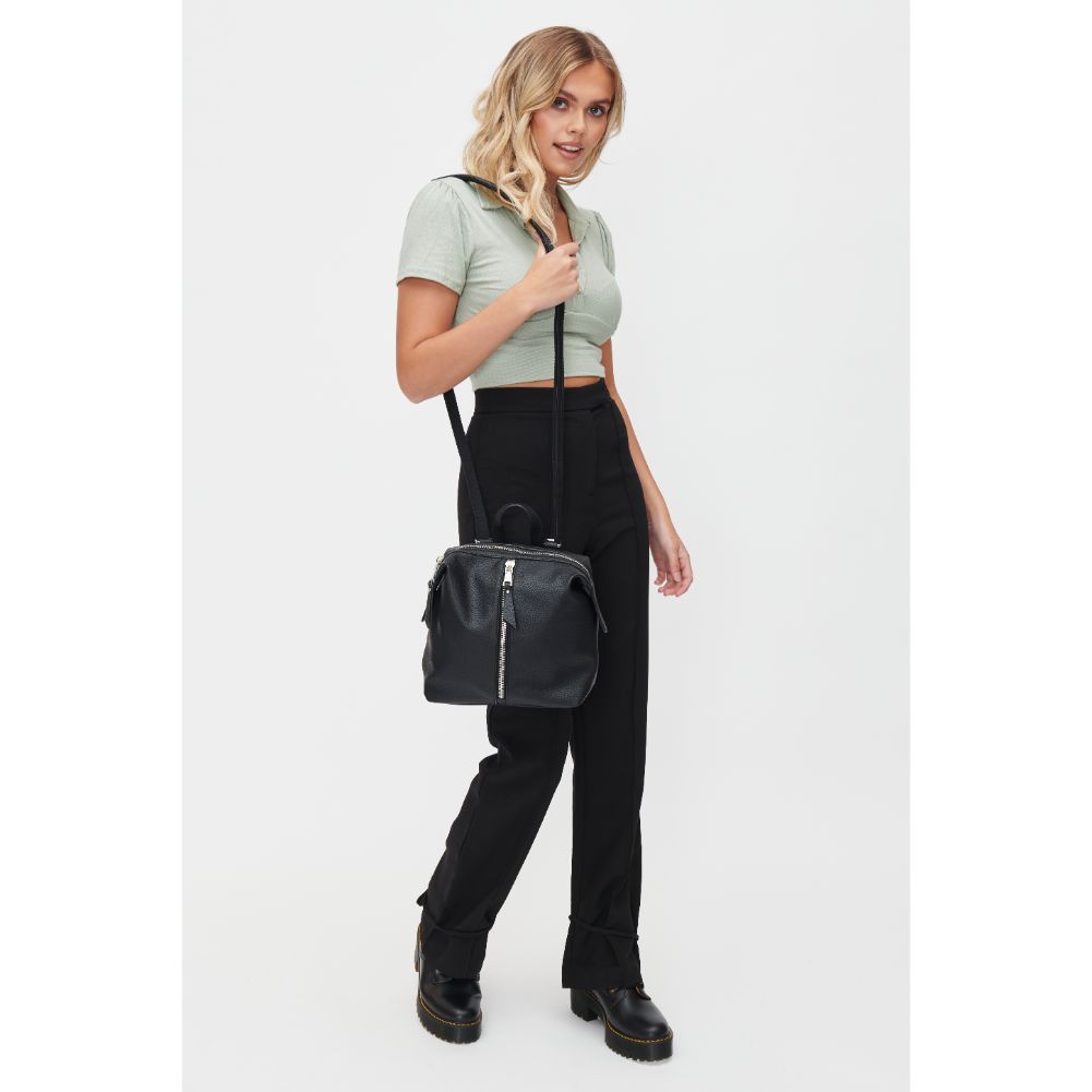 Woman wearing Black Urban Expressions Petit - Kenzie Backpack 840611101150 View 4 | Black