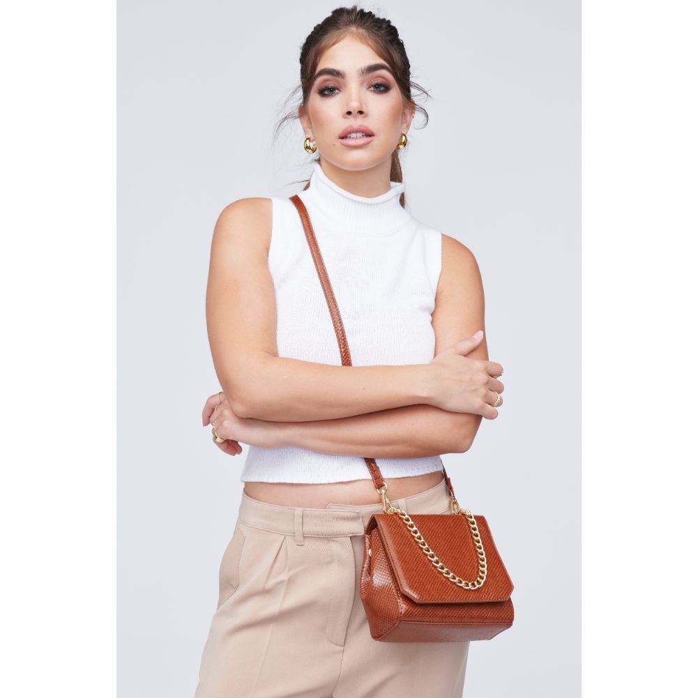 Woman wearing Tan Urban Expressions Chantelle Top Handle 840611101013 View 2 | Tan