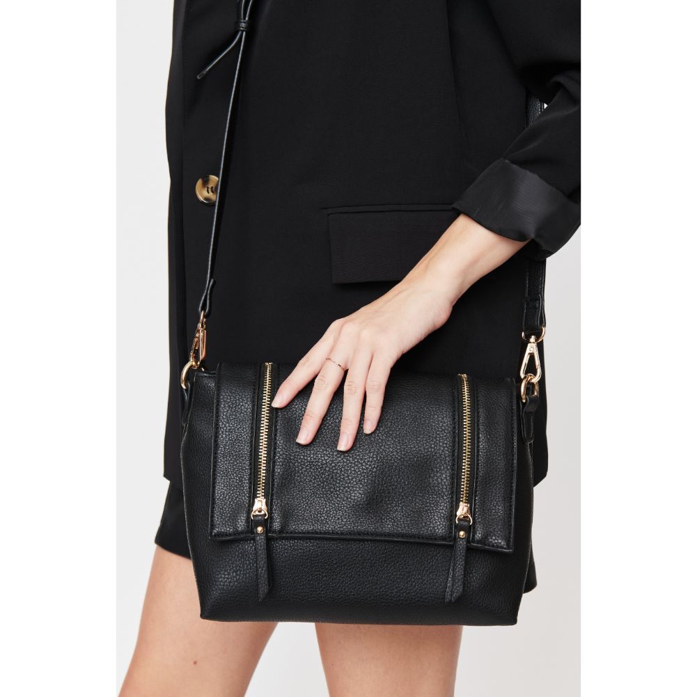 Woman wearing Black Urban Expressions Rebecca Crossbody 840611104212 View 4 | Black