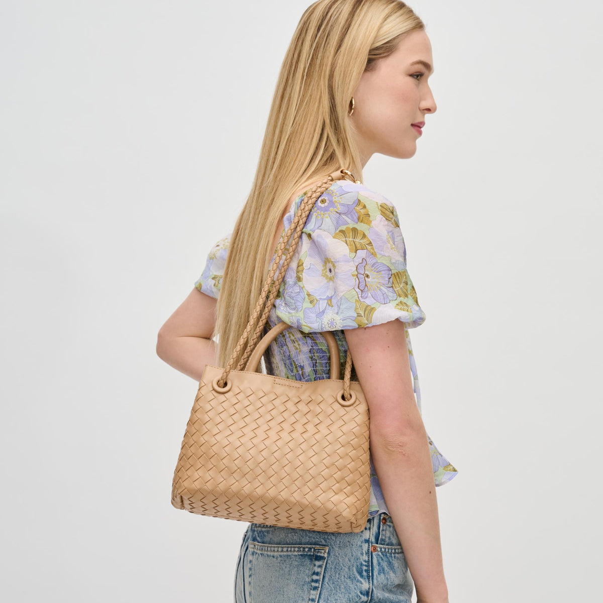 Woman wearing Natural Urban Expressions Blakely Crossbody 840611129024 View 2 | Natural