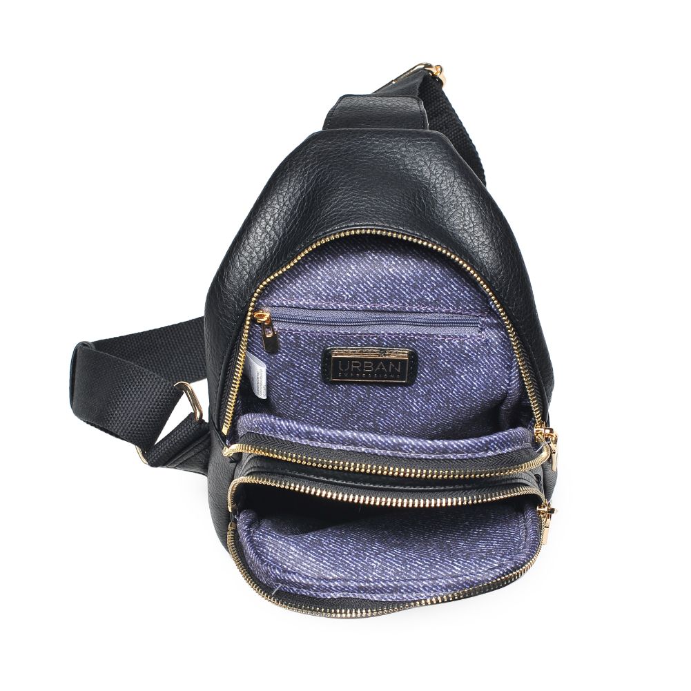 Product Image of Urban Expressions Zephyr Sling Backpack 840611106889 View 8 | Black