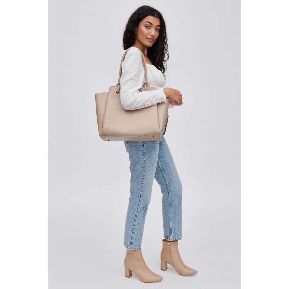 Woman wearing Clay Urban Expressions Brielle Tote 840611115164 View 3 | Clay