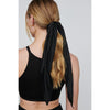 Woman wearing Black Urban Expressions Scarf Scrunchie Scrunchie 818209014069 View 1 | Black