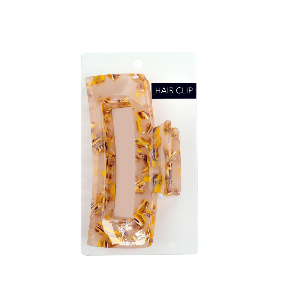 Product Image of Urban Expressions Cutout Rectangle Large Jaw Hair Claw 818209012942 View 5 | Yellow Flower