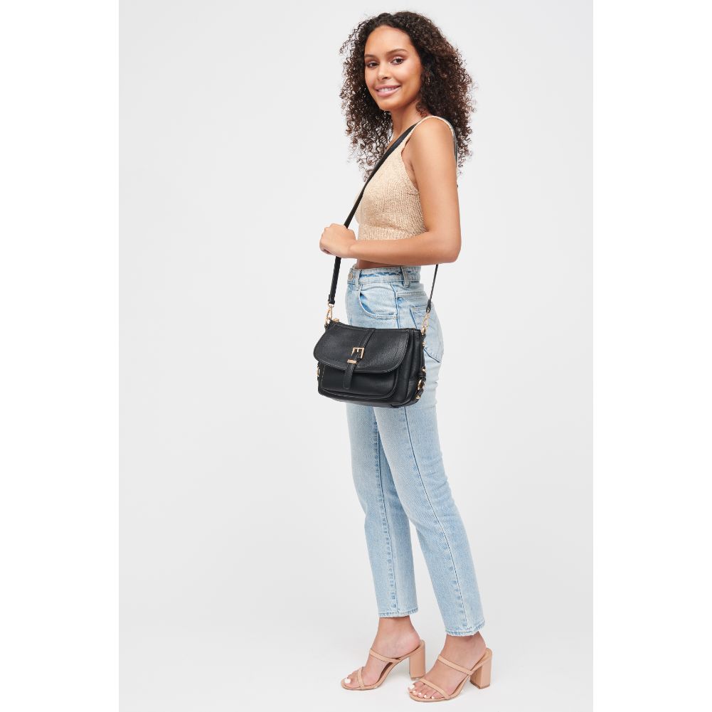 Woman wearing Black Urban Expressions Lizzie Crossbody 840611184610 View 3 | Black