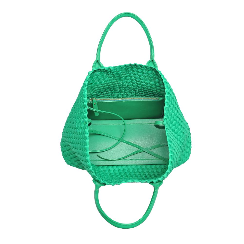 Product Image of Urban Expressions Ithaca - Woven Neoprene Tote 840611107862 View 8 | Kelly Green