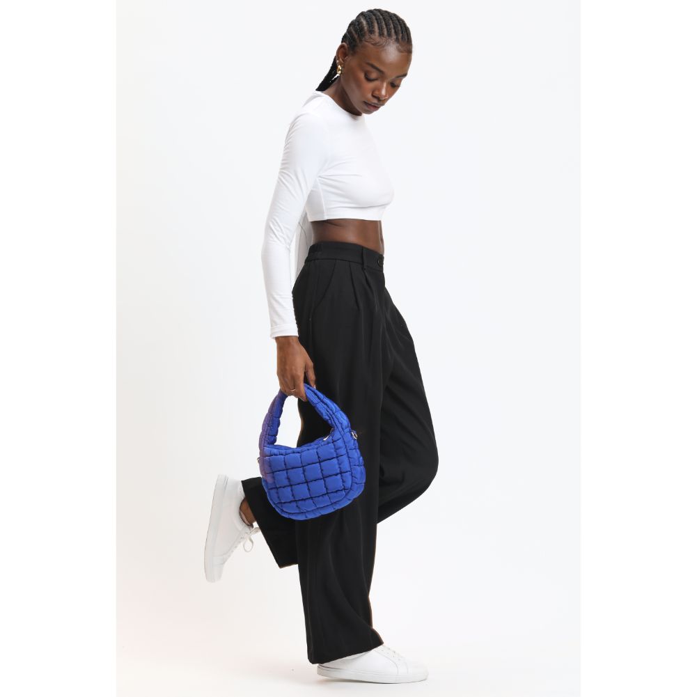 Woman wearing Electric Blue Urban Expressions Leo Crossbody 840611121165 View 2 | Electric Blue