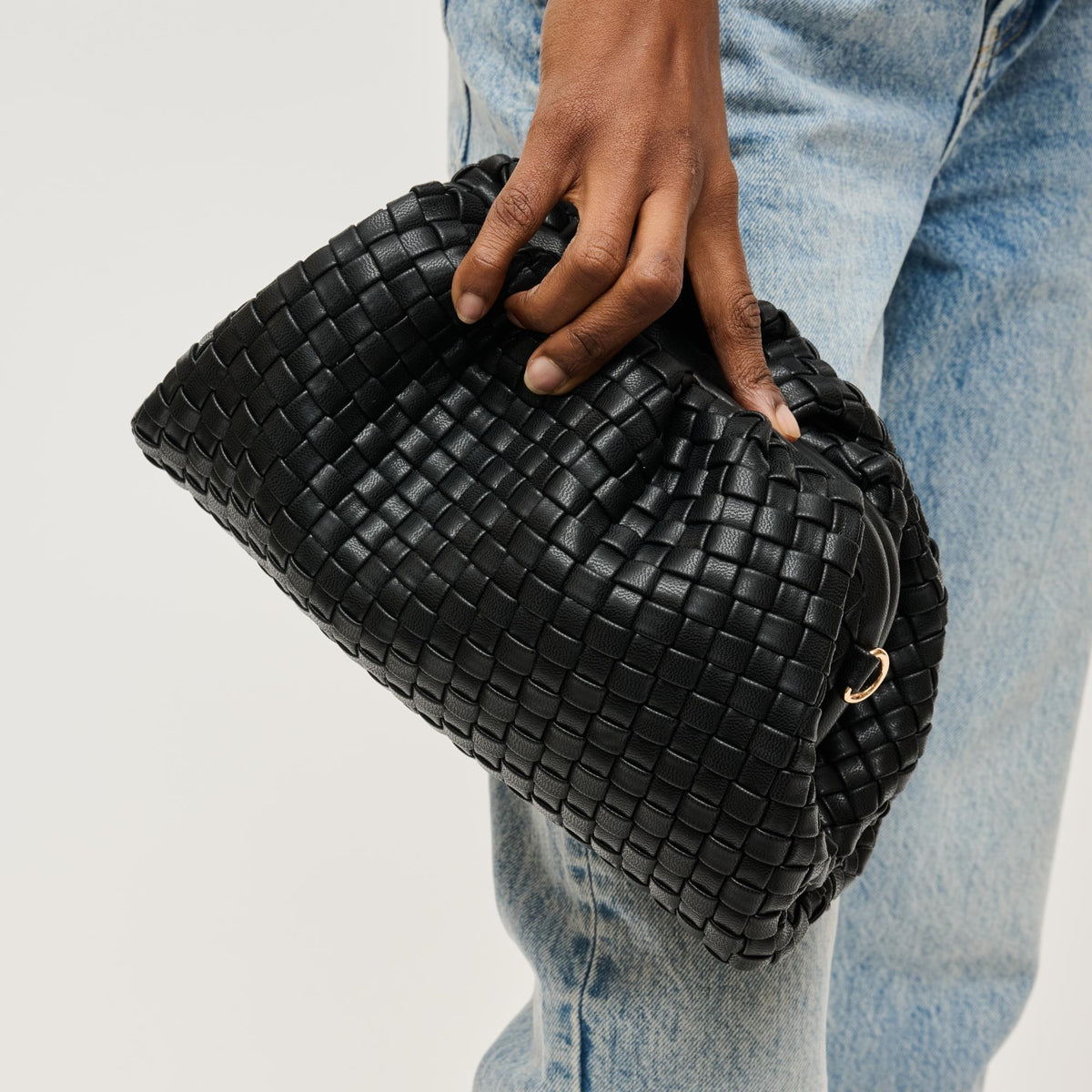 Woman wearing Black Urban Expressions Tate Clutch 840611145109 View 1 | Black