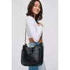 Woman wearing Black Urban Expressions Leota Crossbody 840611119919 View 1 | Black