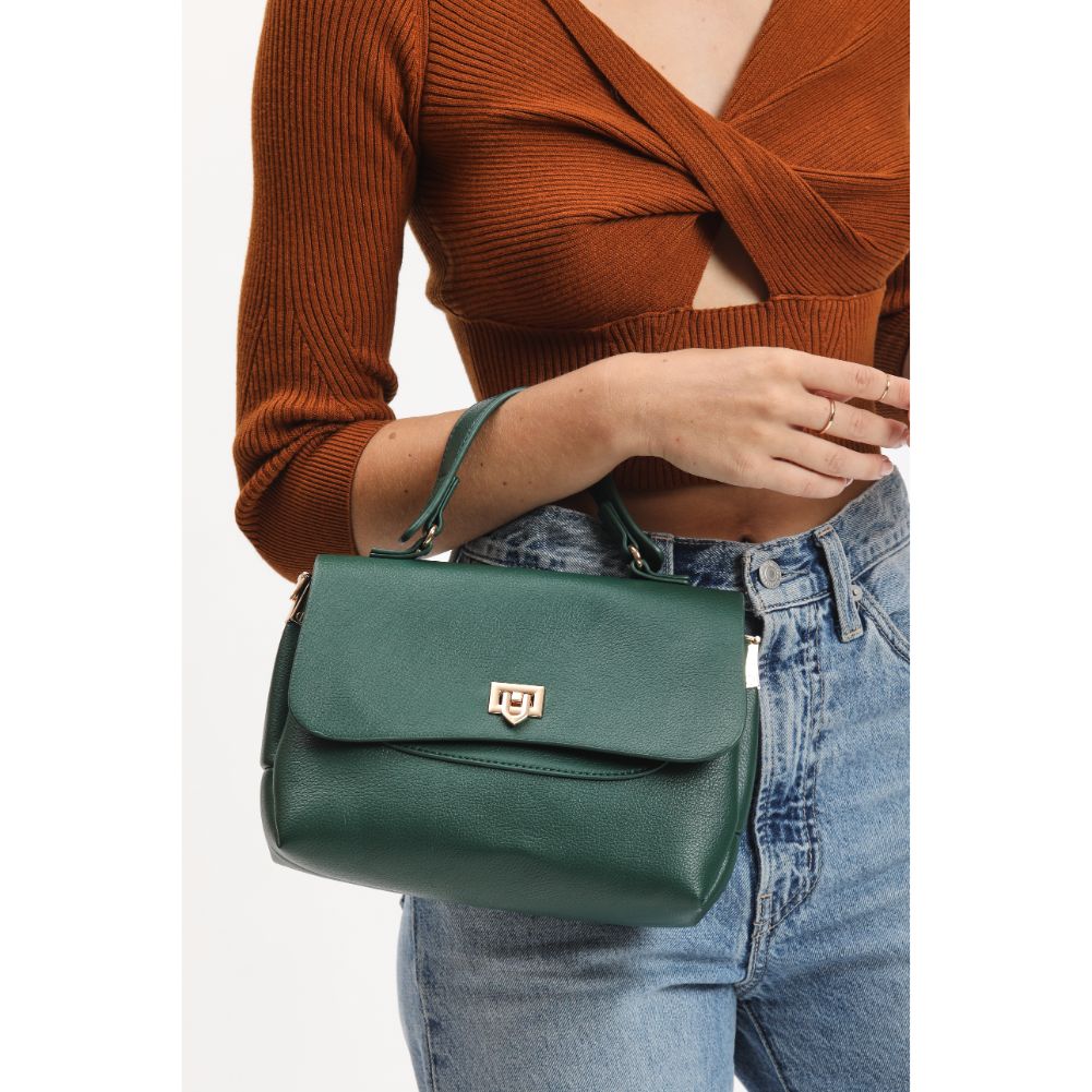 Woman wearing Hunter Green Urban Expressions Tati Crossbody 840611114938 View 4 | Hunter Green