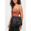 Woman wearing Black Urban Expressions Shay Messenger 840611182838 View 1 | Black