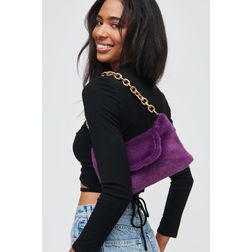 Woman wearing Purple Urban Expressions Prudence Crossbody 840611103949 View 1 | Purple