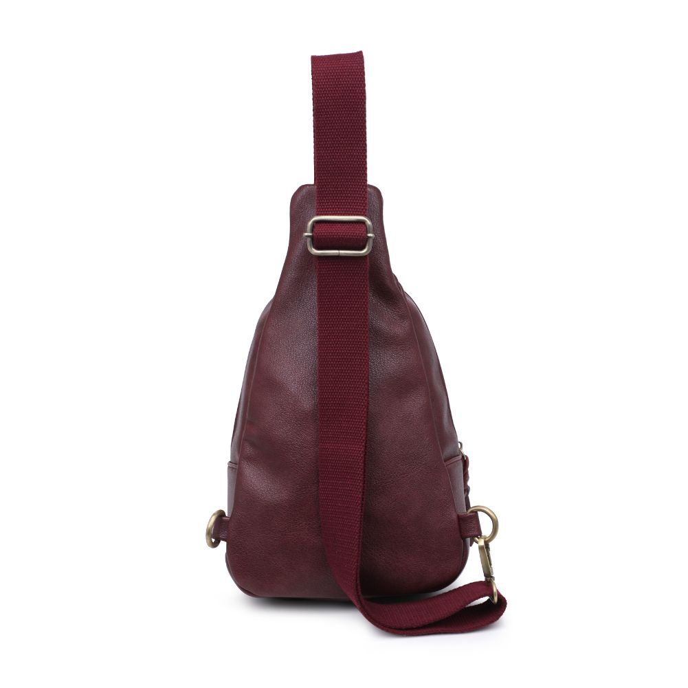 Product Image of Urban Expressions Wendall Sling Backpack 840611116611 View 7 | Wine