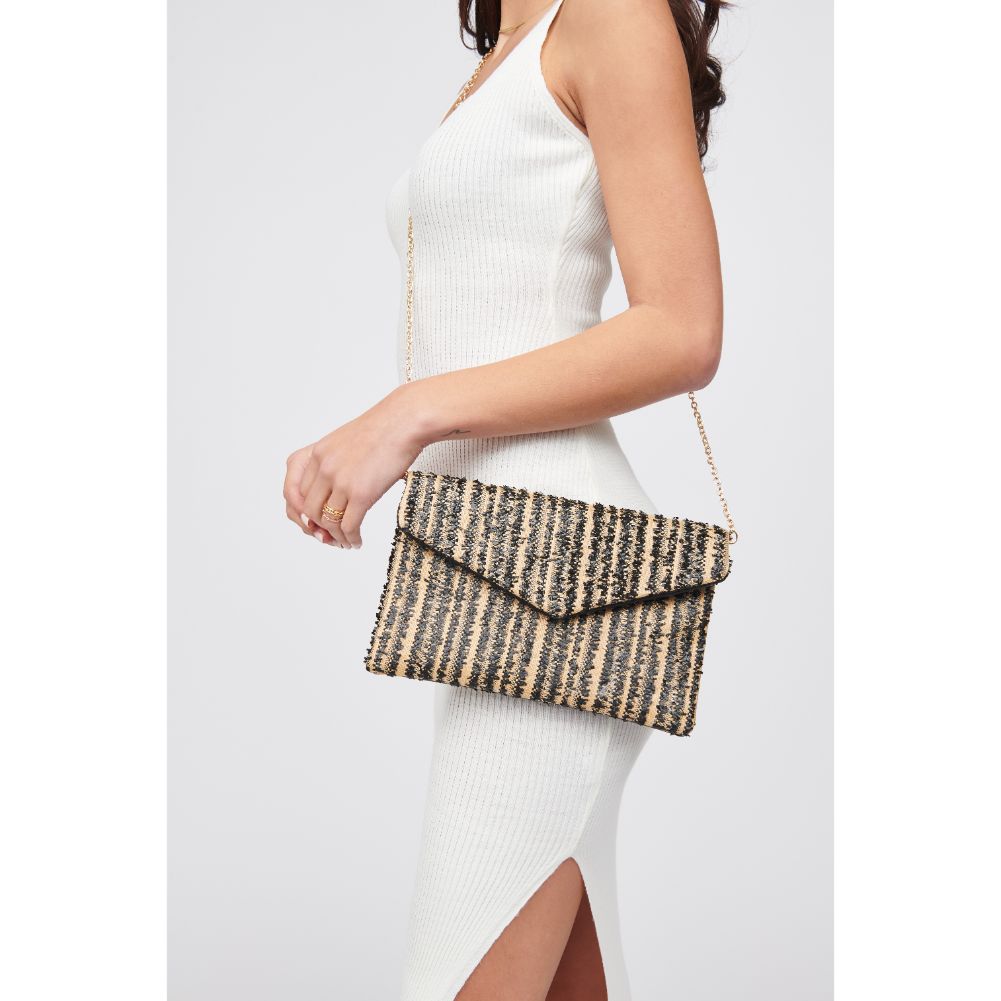 Woman wearing Black Urban Expressions Mayotte Clutch 818209017527 View 2 | Black