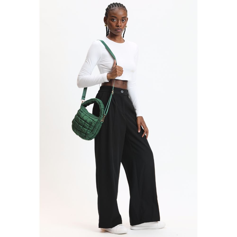 Woman wearing Forest Urban Expressions Leo Crossbody 840611121141 View 2 | Forest