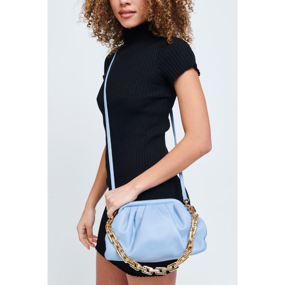 Woman wearing Sky Blue Urban Expressions Cassie Crossbody 840611178435 View 1 | Sky Blue