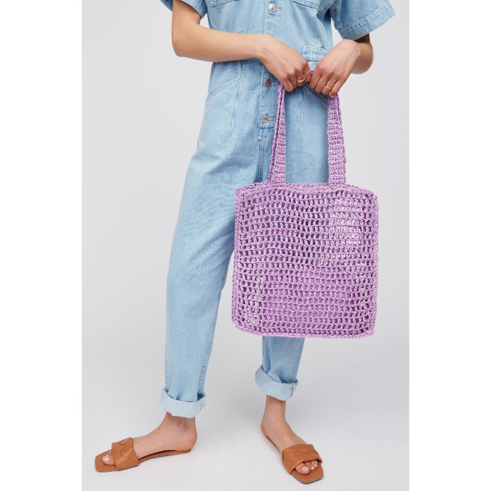 Woman wearing Lilac Urban Expressions Bouvet Tote 818209017008 View 2 | Lilac