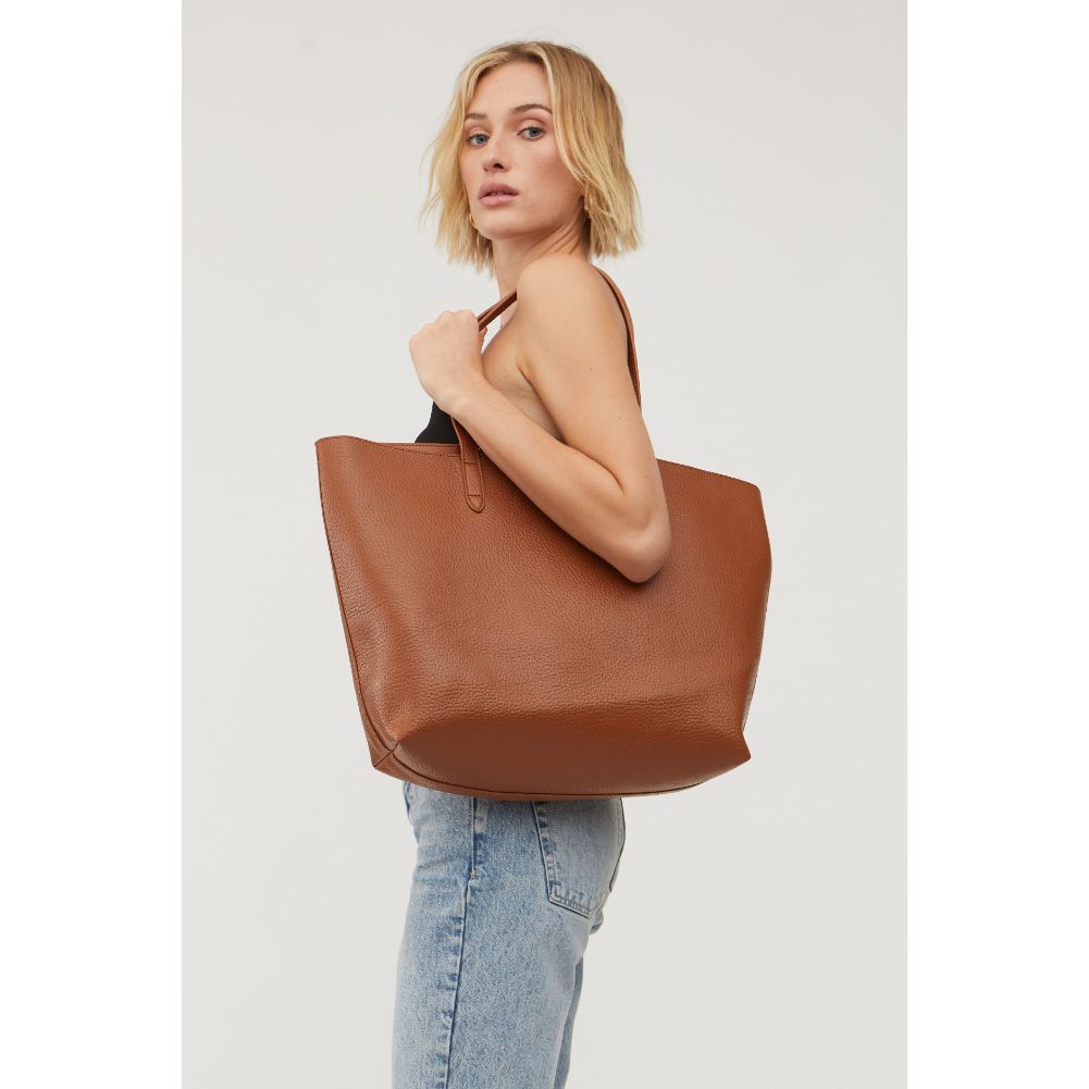 Woman wearing Tan Urban Expressions Sully Tote 840611114266 View 2 | Tan