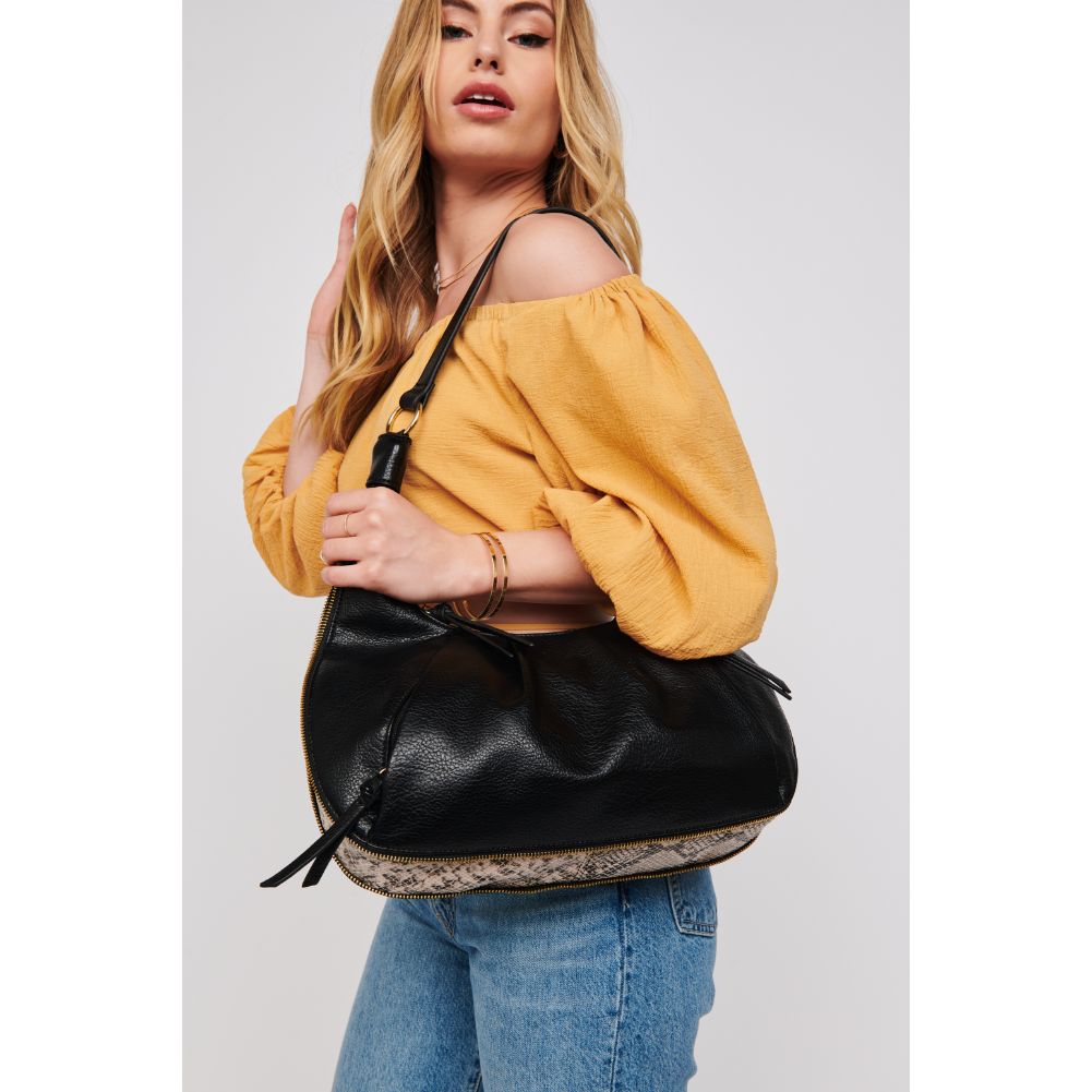 Woman wearing Black Urban Expressions Leora Hobo 818209010207 View 1 | Black