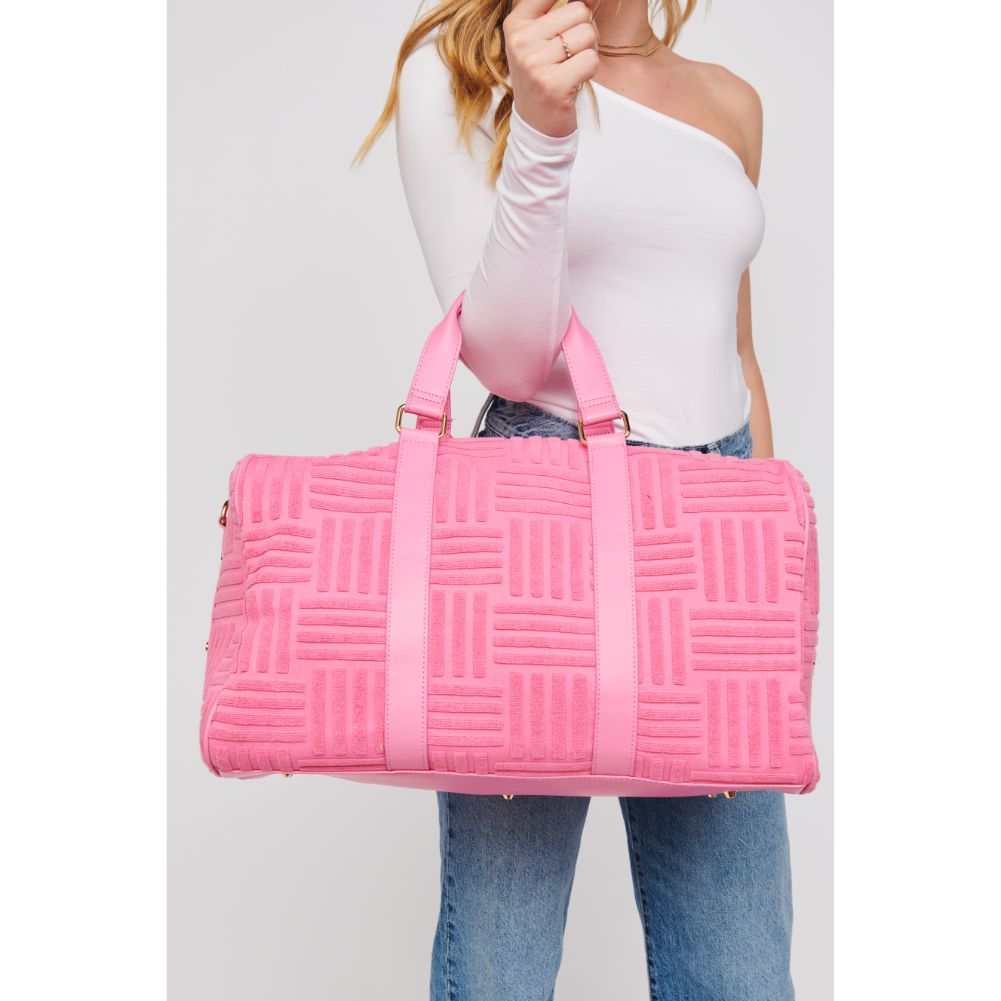 Woman wearing Pink Urban Expressions Perrie Weekender 818209019859 View 1 | Pink