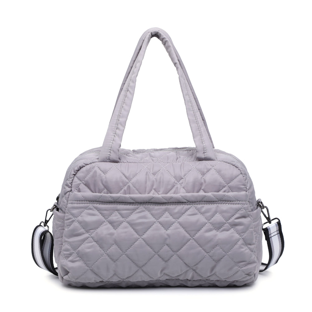 Product Image of Urban Expressions Spencer - Quilted Nylon Weekender 840611184269 View 5 | Grey