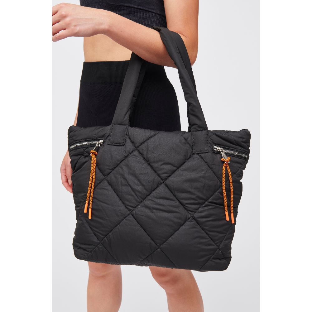 Woman wearing Black Urban Expressions Lorie Tote 840611184320 View 1 | Black