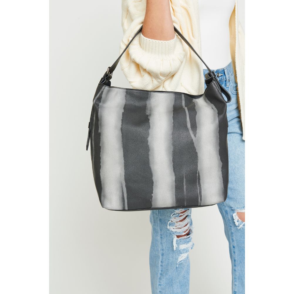 Woman wearing Grey Urban Expressions Keene Hobo 840611122506 View 4 | Grey