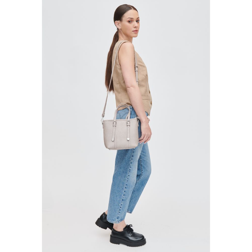 Woman wearing Grey Urban Expressions Xayah Crossbody 840611105530 View 4 | Grey