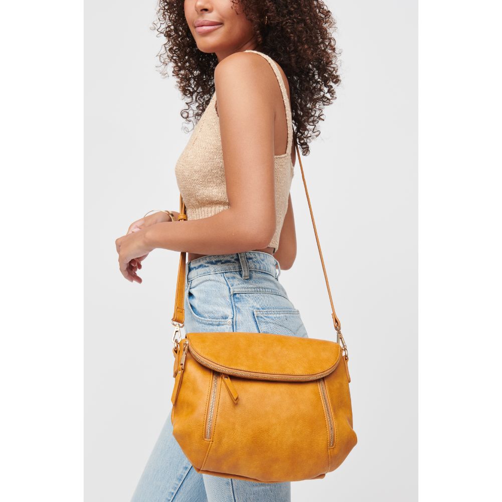 Woman wearing Mustard Urban Expressions Brigitte Messenger 840611185174 View 1 | Mustard