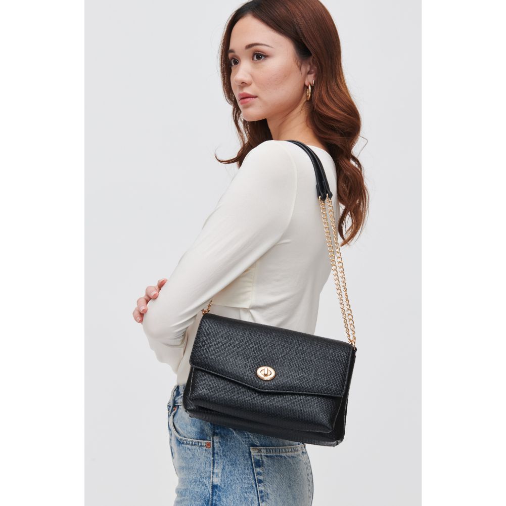 Woman wearing Black Urban Expressions Wrenlee Crossbody 840611118400 View 1 | Black