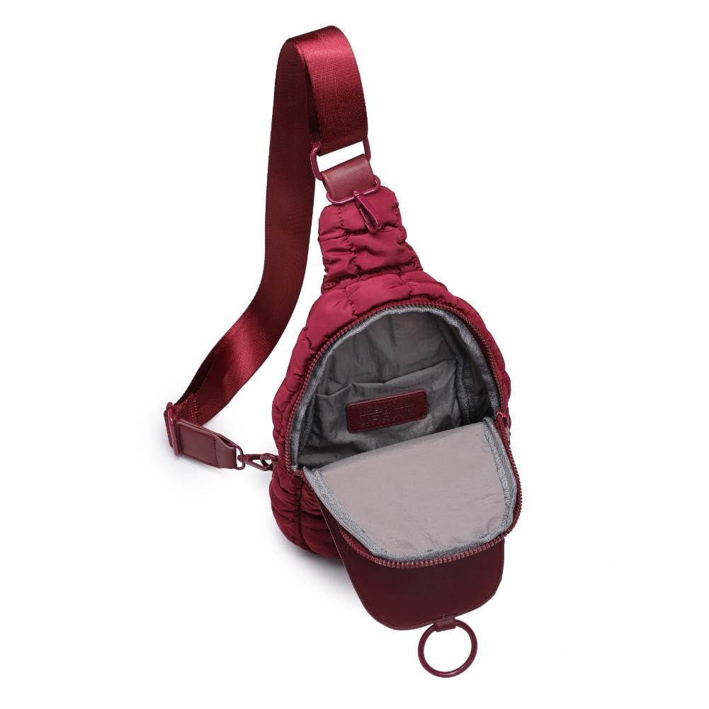 Product Image of Urban Expressions Bristol Sling Backpack 840611194091 View 8 | Burgundy