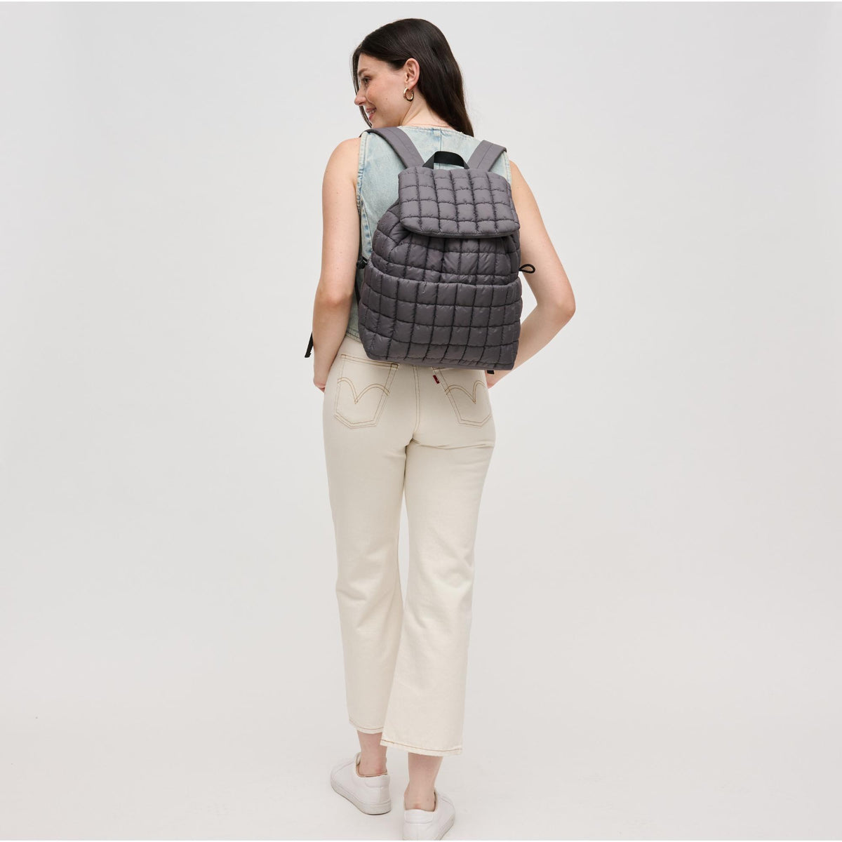 Woman wearing Carbon Urban Expressions Alex Backpack 840611141132 View 3 | Carbon