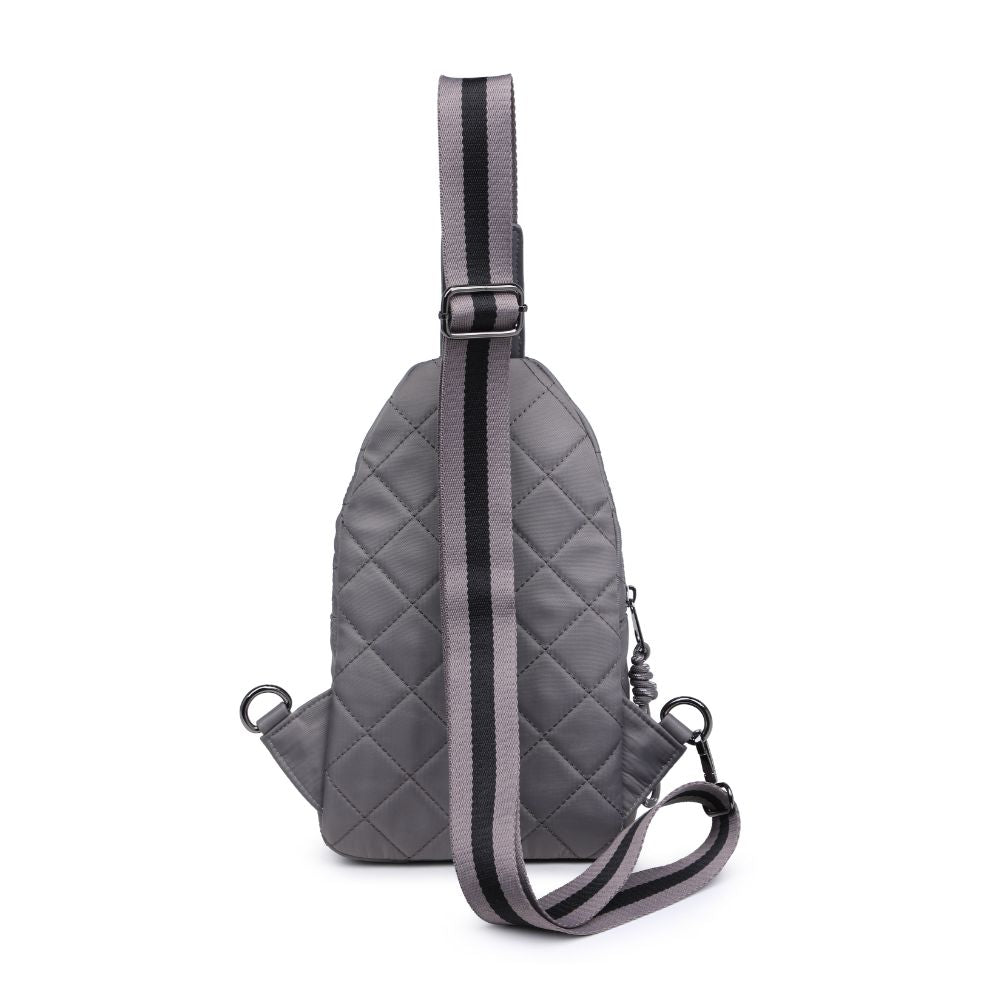Product Image of Urban Expressions Ace - Quilted Nylon Sling Backpack 840611116581 View 7 | Carbon