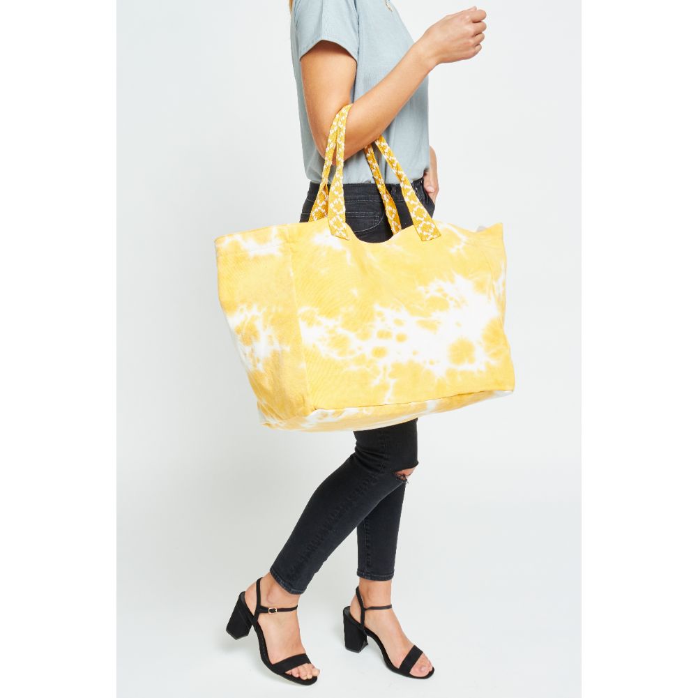 Woman wearing Yellow Urban Expressions Marbella Tote 840611178992 View 3 | Yellow