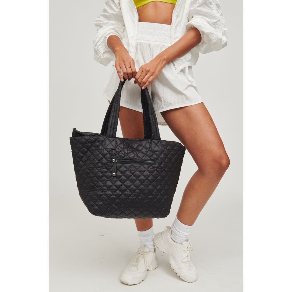 Woman wearing Black Urban Expressions Breakaway Tote 840611148933 View 4 | Black