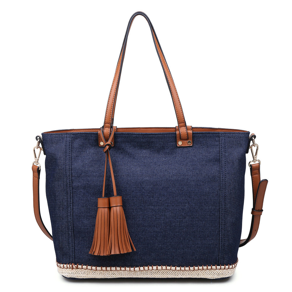 Product Image of Urban Expressions Santorini Tote NA-840611141118 View 1 | Dark Denim