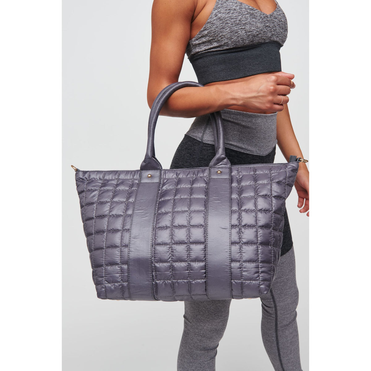 Woman wearing Carbon Urban Expressions Major Tote 818209010375 View 1 | Carbon