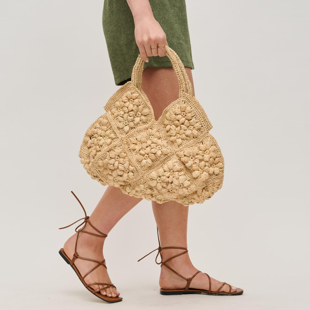 Woman wearing Natural Urban Expressions Beth Tote 840611153869 View 3 | Natural