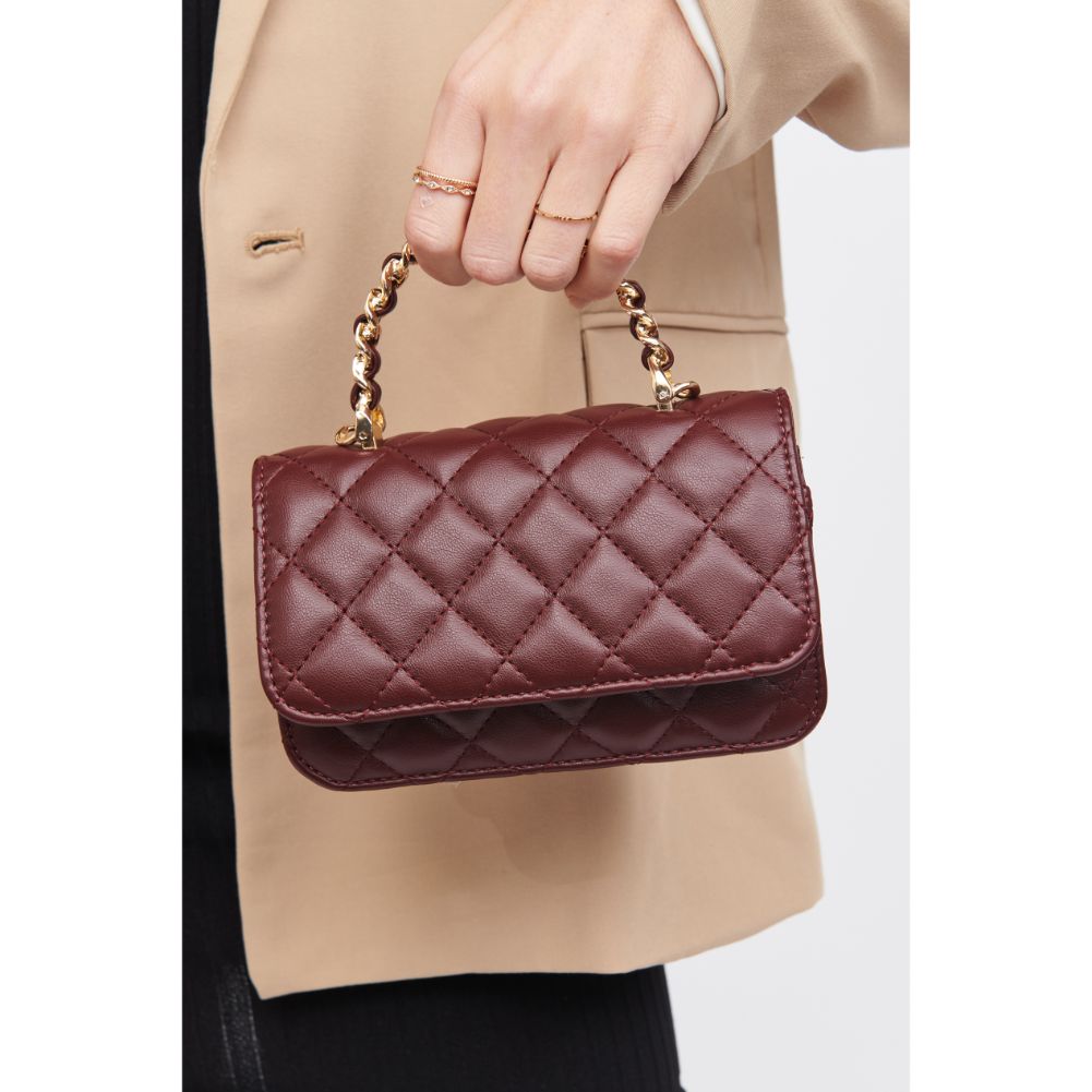 Woman wearing Merlot Urban Expressions Zoya Mini Bag 818209017114 View 4 | Merlot