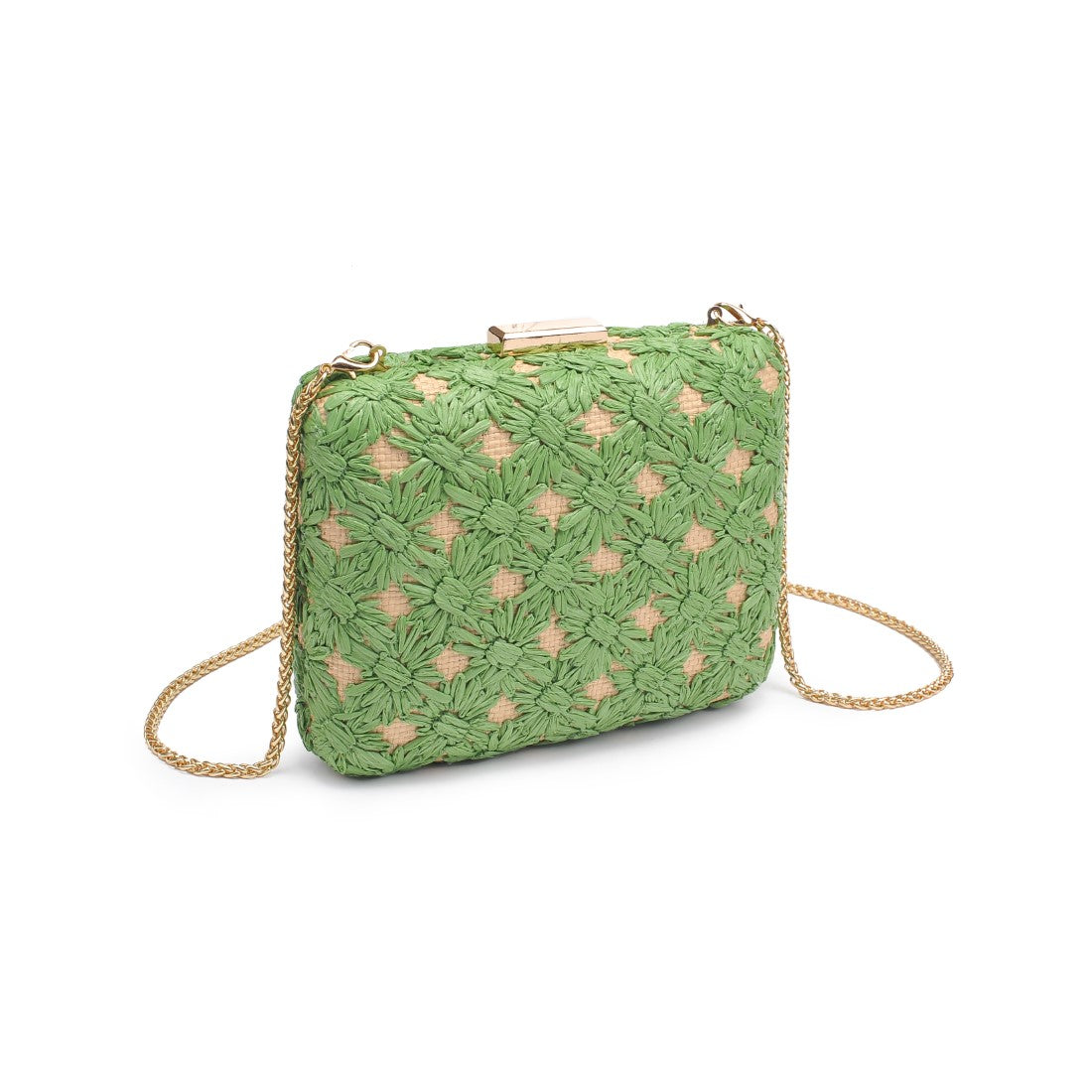 Product Image of Urban Expressions Samantha Evening Bag 840611149350 View 6 | Green Natural