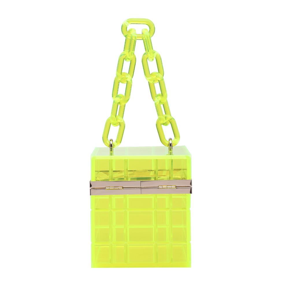 Product Image of Urban Expressions Kiari Evening Bag 840611177377 View 7 | Neon Yellow